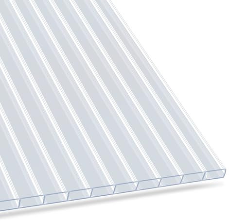KARAT - Plaque creuse en PVC translucide - Panneau alvéolaire pour construire serre, véranda - Plaque alvéolaire résistant aux intempéries - Kit de 14 Panneaux 60,5 x 121 cm à 4 mm d'épaisseur