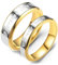 Daesar Ringe Verlobung Set 2 Ringe Gold Silber, Paar Ringe Edelstahl 4MM 6MM Forever Love Trauringe Partnerringe für Sie und Ihn Damen Gr.67 (21.3)& Herren Gr.62 (19.7)