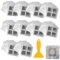 NJCXOLA 100 Pcs Desechable Rejilla Desague Ducha Floor Drain Sticker y 2 Rascadores, Atrapapelos Ducha de la Ducha para Evitar que los Desagües Obstruidos, para Baño,Cocina, Fregadero, Bañera