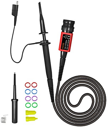 CAIONPLE P4100 Oszilloskop Tastkopf 100:1 2 KV Spannung 100 MHz BNC Anschluss für Oszilloskop Einstellbare DäMpfung