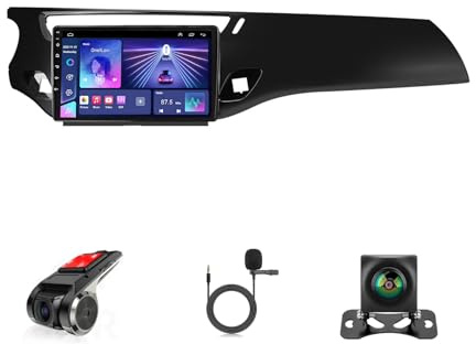 Android 14 Radio Estéreo De Coche 2 DIN 9 Pulgadas Pantalla Táctil para Citroen C3 DS3 2010-2016 con GPS Navi CarPlay Inalámbrico Bluetooth AHD Cámara Trasera Control En El Volante(B,A1 1+32G)
