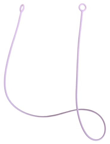 NECXON Earplug Lanyard, Tug-Resistant Safety Cord, Silicone, Purple, Earplug Connector Cord, Anti-Lost, Prevents Earplugs from Falling