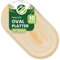 ECO Leaf 10 Disposable Palm Leaf Serving Platters – Extra Large Oval 22 x 12 (56cm x 30cm), Eco-Friendly Wedding Plates, Sturdy Hot Food Trays for Starters, Canapés, Parties & Events