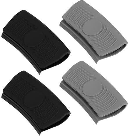 NAMOARLY 4pcs Silicone Pot Handle Gloves Heat Resistant Insulated for Frying Pans Skillet Handles Pans