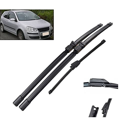 Scheibenwischerblätter für vorne und hinten für VW Polo MK 4 Typ 9N3 9N Windschutzscheibe 2006 2007 2008 2009 21’’ 19’’ 13’’