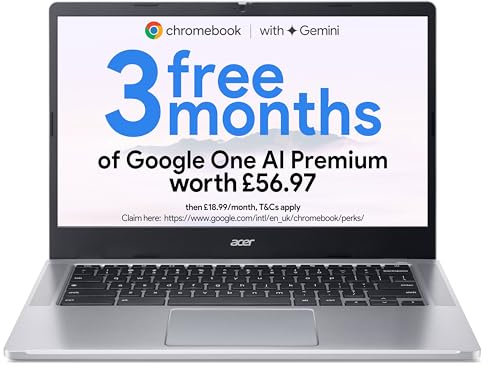 Acer Chromebook 315 CB315-4H - (Intel Celeron N4500, 4GB, 128GB eMMC, 15.6 Inch Full HD Display, Google Chrome OS, Silver) (Renewed)