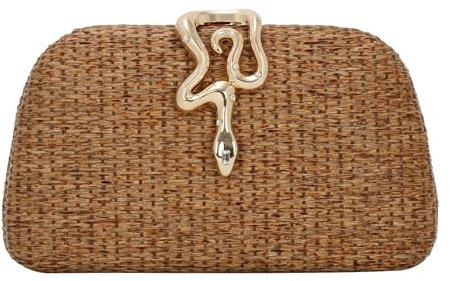 Jywmsc Bolso de Mano de paja de Verano para Mujer Bolso de Playa Tejido Bolso de Noche para Vacaciones Boda Formal 2025