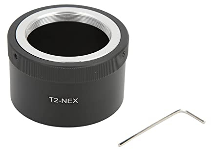T2-NEX Objektivadapter, T2 NEX Tele Spiegel Objektivadapter Ring, Premium Aluminium Legierung Handbuch Schwerpunkt für E Mount Cameras Nex 3 5 7 A7 A9 A5000 A6000 Serie