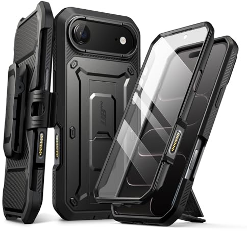SUPCASE for iPhone Air Case with Camera Control Button (Unicorn Beetle Pro), [Built-in Kickstand & Screen Protector] [Military-Grade Protection] Heavy Duty Rugged Phone Case for iPhone Air
