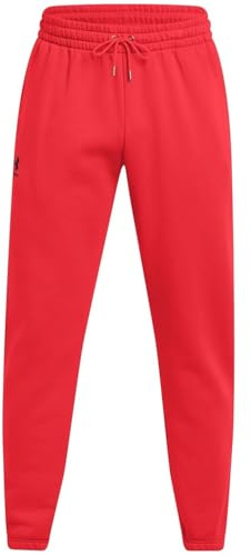 Under Armour Mens Essential Fleece Jogger Red M
