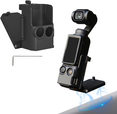 DEBMALE Pocket 4 Magnethalterung Halterung - Magnetischer Halteständer für DJI Osmo Pocket 4/Pocket 3 Zubehör 180° Verstellbare Kamerazubehör Magnetischer Gehäusehalter Stabilizer Accessories