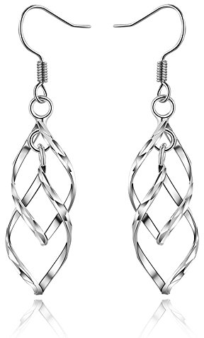 Silber Ohrringe Damen Ohrhänger Ohrstecker Mode Blatt Form Versilbert Ohrringe Anhänger Damen Schmuck Geschenk