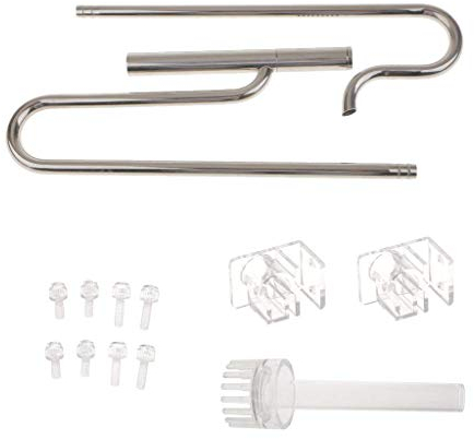 Tubayia Edelstahl Aquarium Rohr Oberflächen Skimmer Set für Aquarium Pflanz Tank