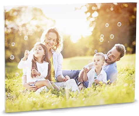 PrintedGift quadro personalizzato con foto in HD su tela in cotone, Stampa su tela con telaio in legno e gancio incluso, Foto personalizzata idea regalo made in italy - 50x75 cm