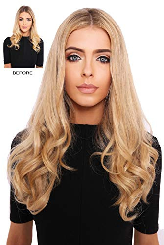 Lullabellz Thick Curly Clip In Hair Extensions, 16-Inch Length, Natural Black