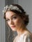 Anglacesmade Bridal Headband Leaf Vine Headband Gold Leaf Crown Leaf Tiara Wedding Headpiece Bridesmaid Prom Festival Hair Accessories for Women and Girls(Silver)