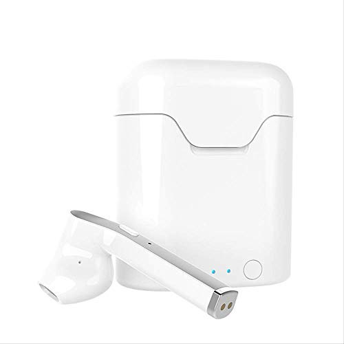 Auricolare Bluetooth 5.0 Tws Subwoofer Cuffie sportive wireless stereo per Apple bianco perla