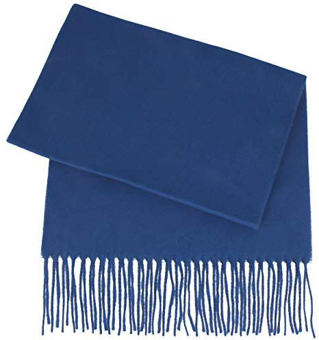 Breiter Schal aus 100% Cashmink für Damen Herren 180 x 30 cm mit Fransen weich bequem
