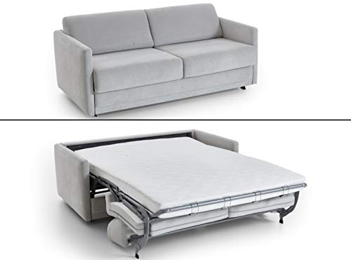 Atlantic Home Collection Schlafsofa LIMONE, hochwertig gepolstert, hellgrau