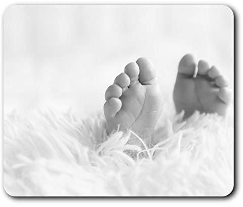 Destination Vinyl ltd Cute Beautiful Baby Feet New Born Mum Mouse Mat Pad Computer PC Laptop Gaming Office Home Desk Accessory Gadget #41357