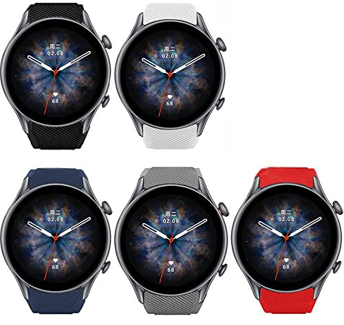 Giaogor Cinturino compatibile con Amazfit GTR 3 Pro/Amazfit GTR 3 Smartwatch, sportivo in silicone classico di ricambio per smartwatch Amazfit GTR 3 Pro,