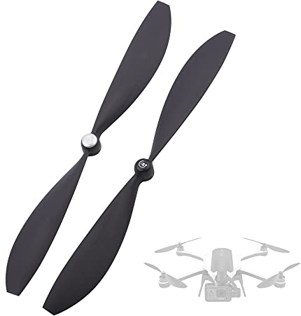 JIEYAN CHENNAN 1 Paar Luftschrauben Kunststoff Propeller Für Karma Propeller Gopro Drohnen Luftschraube Fuer 4-Achsen Flugzeug Luftschraube Propellerblätter Zubehör für RC Flugzeug Schwarz