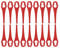 100 Stück Ersatzmesser Kompatibel mit MASKO/LUX-TOOLS A-RT-20/26 Akku-Rasentrimmer,Kunststoff Messer für Rasentrimmer MASKO/LUX-TOOLS