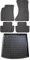 Fußmatten & Kofferraumwanne Set kompatibel mit Audi A4 Avant 8K5 B8 2007-2015 Gummi Schwarz
