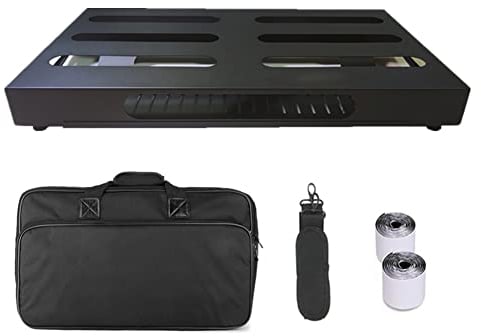 GOKKO Guitar Pedal Board 56 x 32cm Pedalboard with Power Tray, Comes with Carry Bag