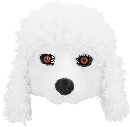 Boland 56763 - Maske Pudel mit Plüsch, Gesichtsmaske, Halbmaske Hund, Hunde Maske für JGA und Karneval, Faschingskostüme