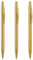 TIESOME 3Pack Slim Kugelschreiber Schwarze Tinte Mittlere Spitze 0,5 mm Schreibstift Metallischer Einziehbarer Stift Tolles Geschenk für Hochzeit, Business, Büro, Studenten, Lehrer (Gold)