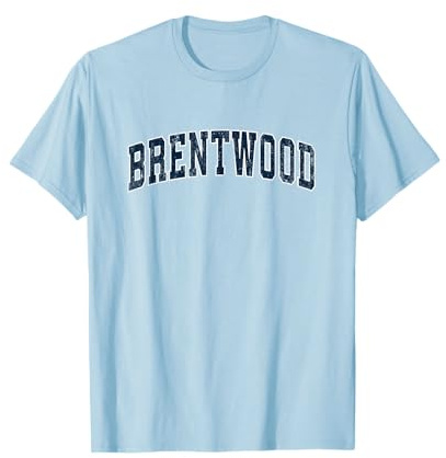 Brentwood Tennessee TN - Design sportivo vintage, colore: blu navy Maglietta