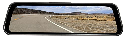 Mirror Dash Cam, 9 Zoll 2K Rückspiegelkamera Vorne und Hinten WiFi HD Nachtsicht 170 ° Weitwinkel Sprachsteuerung Fahrrekorder mit G-Sensor Parkmonitor für Auto