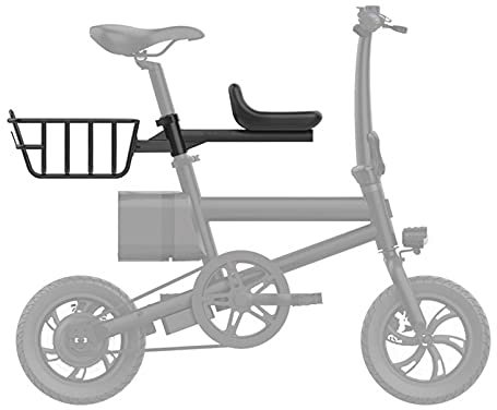 MytaYt Elektrofahrrad Vorderer Kindersitz Mit Hinterem Korb, Ultraleichter Und Sicherer Frontmontage Kinderfahrradträger, Fahrradsitz Und Korb Für Elektrofahrräder City Shared Bikes Und Rennräder