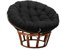 Bettschlange Hängesessel Kissen,Papasansessel Kissen,Lesesessel Rund, Gartensessel Sitzkissen,Papasan Hängesessel Kissen(Stühle Nicht Enthalten),Schwarz,120x120cm