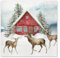 20 Servietten Weihnachten Hirsche an Winterhütte im Gebirge als Tischdeko. Papierservietten mit Motiv. Auch für Decoupage und Serviettentechnik 33x33cm