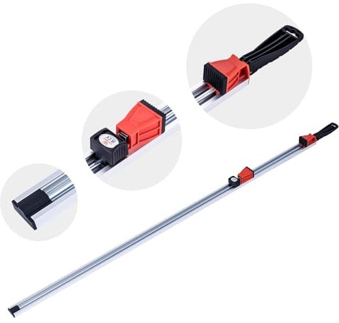TOPWAY 49 Inch Clamp Guide for Routers and Saws, Aluminum Alloy Woodworking Circular Saw Jigsaw Wood Router Trimmer Cutter Track Cutting Guide for Carpenter DIY