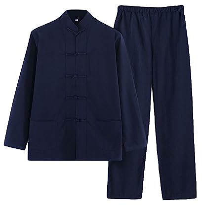 G-LIKE Costume traditionnel chinois d'arts martiaux pour homme Kung Fu Tai Chi Classique Tangzhuang Chemise Pantalon Tenue d'entraînement