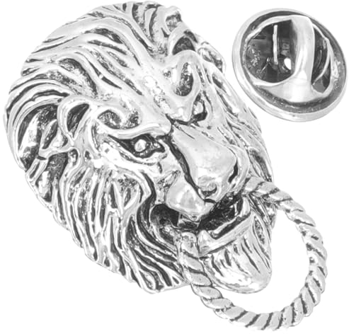CALLARON Broche Lion Broches Roi Lion Broche Insigne Animal Broche De Col De Longe Épinglette De Vêtements Revers Danimaux Rétro Accessoires Vintage Décor Rétro Alliage Ancien Veste Homme