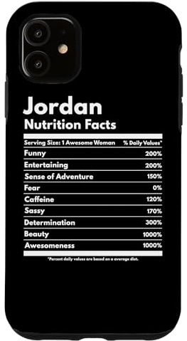 Hülle für iPhone 11 Jordan Nährwertangaben Geschenk Lustig Personalisiert Name Jordan