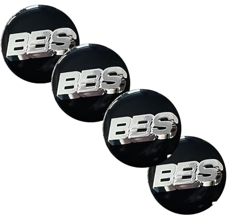 FELEA Auto-Nabenkappen, Felgen-Emblem, Radnabenkappen für BBS 70 mm, staubdicht, wasserdicht, verschleißfest, rostfrei, Nabenkappen, Auto-Außenzubehör,A