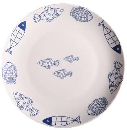 Alipis Plato De Cerámica A Mano Alzada Plato De Porcelana De 8 Pulgadas Diseño De Loza Artística