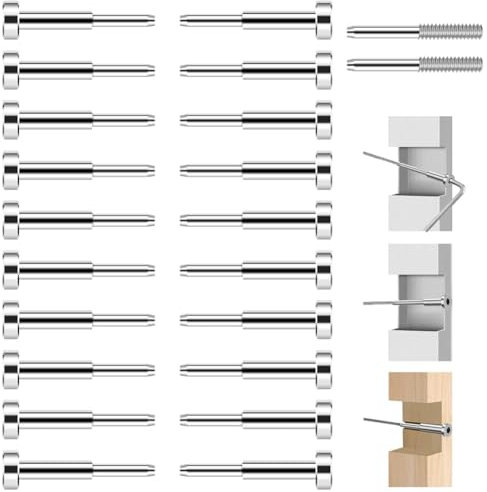 Loufy Kit di 20 cavi invisibili, SST316Swage tenditore e terminale nascosto per ringhiere per cavi, per legno/livello/ per scale