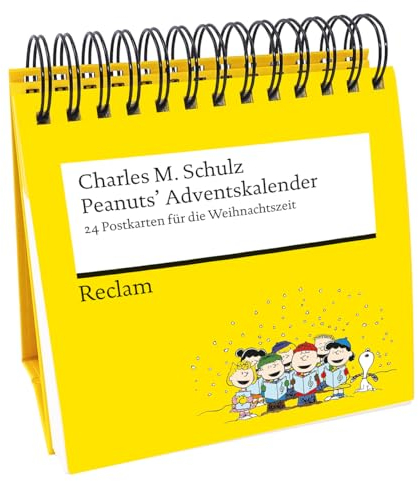 Peanuts’ Adventskalender. 24 Postkarten für die Weihnachtszeit: Adventskalender zum Aufstellen für Erwachsene | Mit Spiralbindung und 24 lustigen Peanuts-Comics auf heraustrennbaren Postkarten