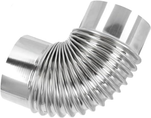 SHYLAC Rauchrohrbogen Kamin Edelstahl Rauchabzüge Schornstein Abgasrohr Ofenrohrbogen Ofen 90° Ofen Holzofen Ofenkamin Bausatz Ofen 6 Zoll 90 Grad Bogen Rohr Rauchrohr Schlauch