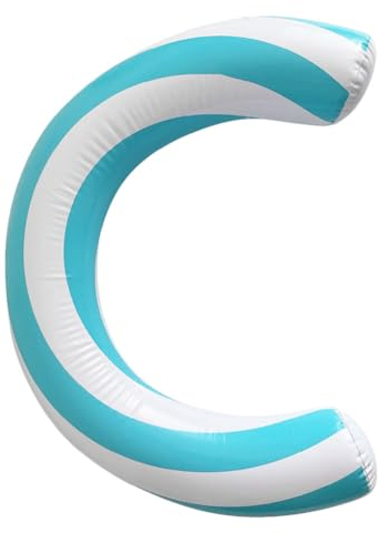 Yardwe Aufblasbarer Gebogener Schwimmnudel-Poolschwimmer Aufblasbare Schwimmnudeln Gebogener Schwimmbeckenschwimmer Für Sommerurlaub Meer Strand See Übungsparty Blau