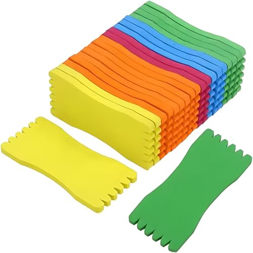 EIHI 20 Stück 5 * 12cm Angelschnur Schaumplatte - Aufwickler Angeln Angelschnur Schaumplatte - Schaum Angelschnur Bord - Angelzubehör(Zufällige Farbe)