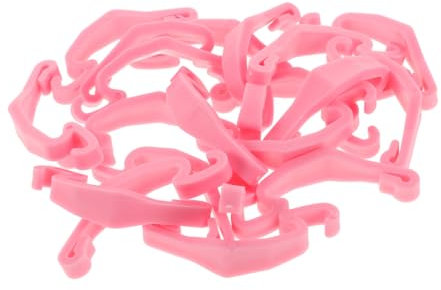 Yardwe 20pcs Rabbit Cage Bird Door Latch Cage Fixing Tools Wire Snap Clips Pet Latch Hook Hamster Door Lock Wire Clips Bird Buckle Pp Material Pink