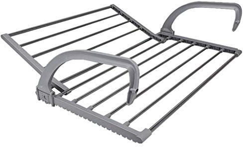 RAPGACBQ Tendedero Tendedero Portátil Radiador Ropa Zapatos Tendedero Acero Inoxidable 304 Bañera Toallero Balcón Maceta Soporte Lavado Colgante Ahorro de Espacio (Tamaño: 69 cm)