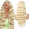 Weeybay Echthaar Perücke für Damen Perücken Body Wave Human Hair Wig Blonde 4X4 Lace Closure 613 Color 150% Density Unprocessed Remy Hair Glueless 26 Zoll